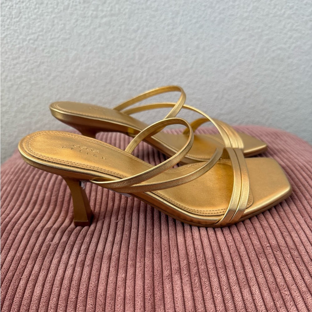 Asos Design Gold Muled Sandals